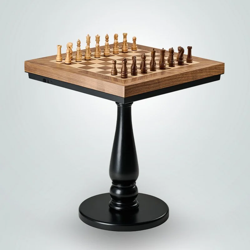 Chessnex Grand self-moving wooden chess table with solid wood pieces